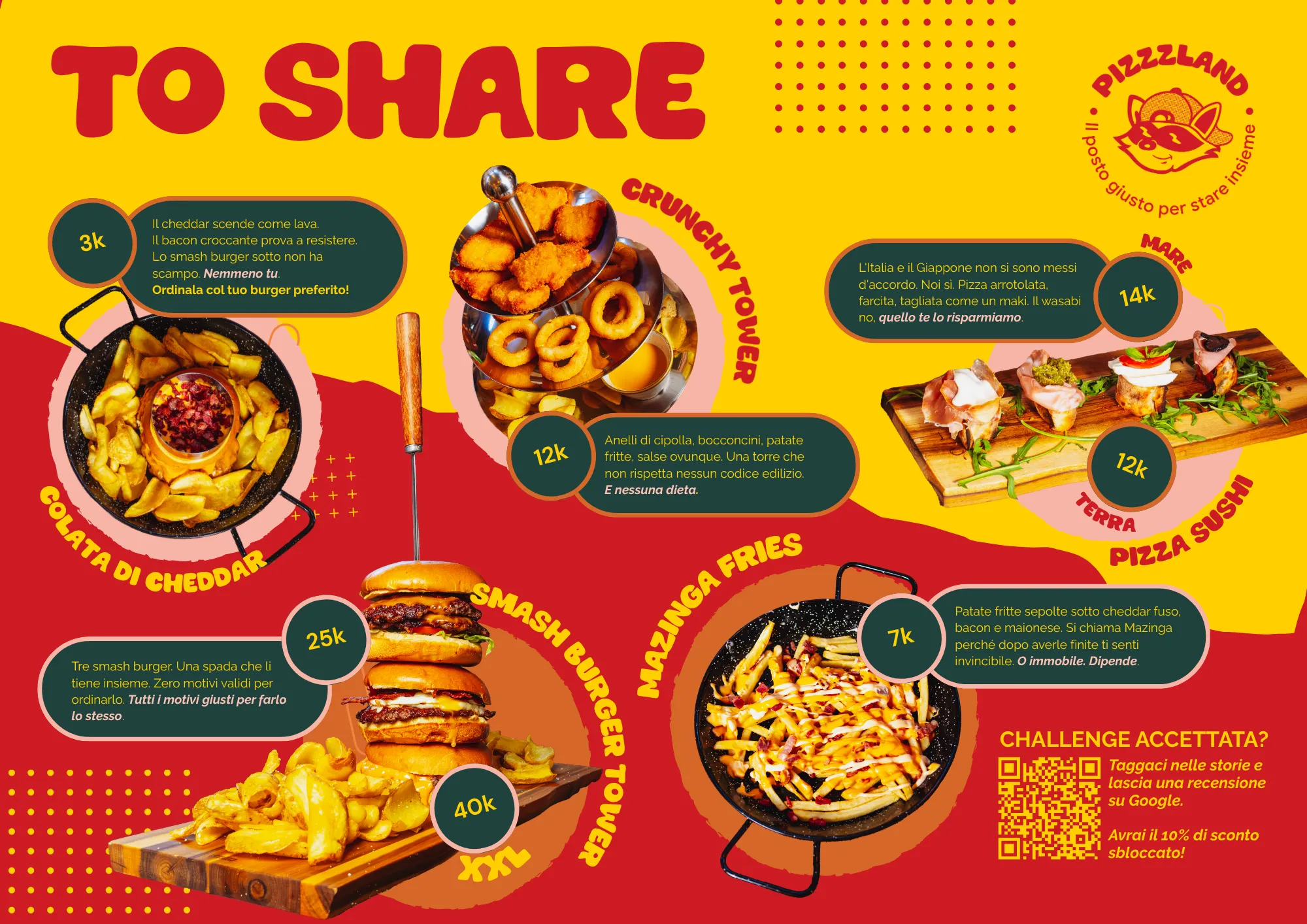 Menu Speciali Pizzzland